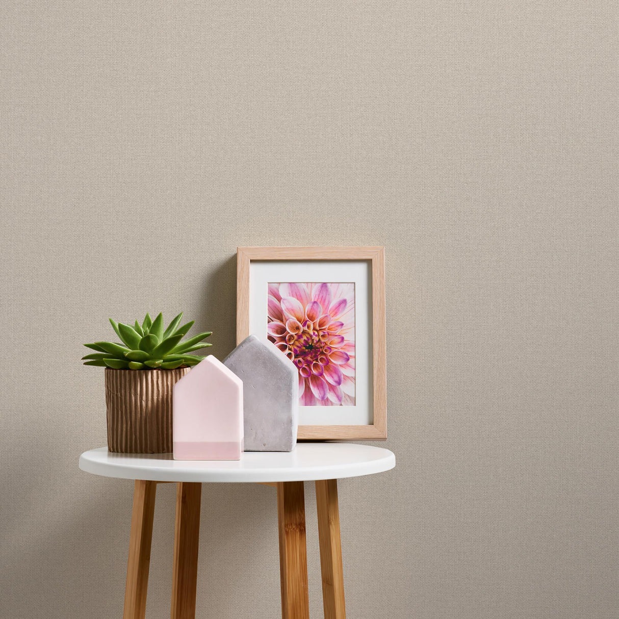 Galerie Hessian Effect Textured Beige Wallpaper