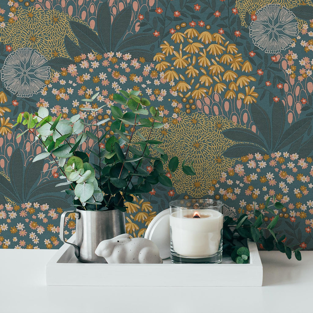 Galerie Forest Bloom Motif Multi-coloured Wallpaper