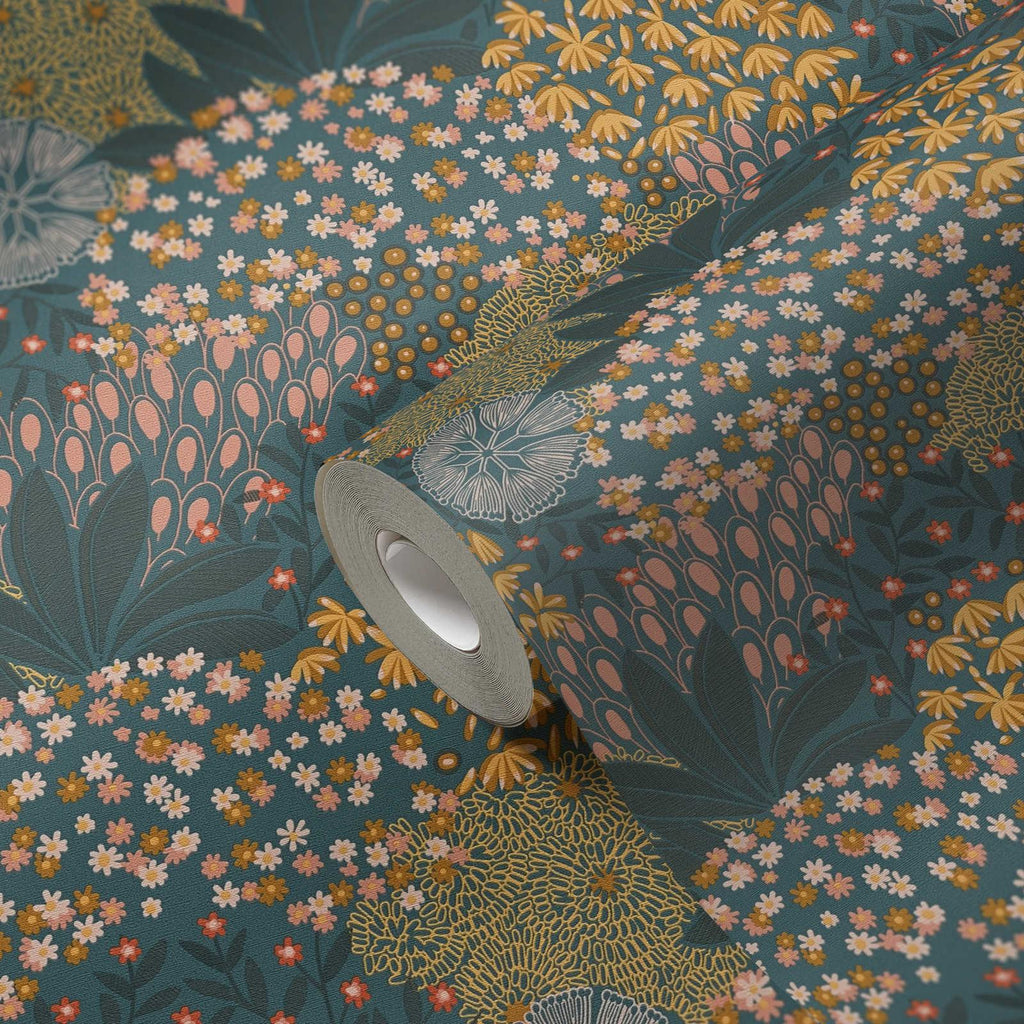 Galerie Forest Bloom Motif Multi-coloured Wallpaper
