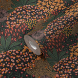 Galerie Forest Bloom Motif Orange Wallpaper