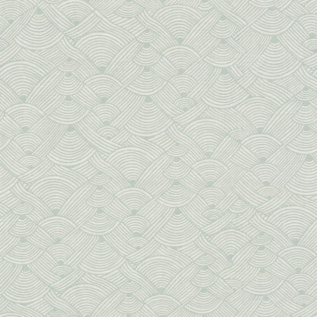 Galerie Geo Swirl Motif Green Wallpaper