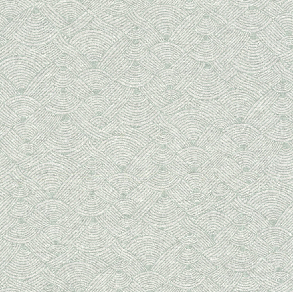 Galerie Geo Swirl Motif Green Wallpaper