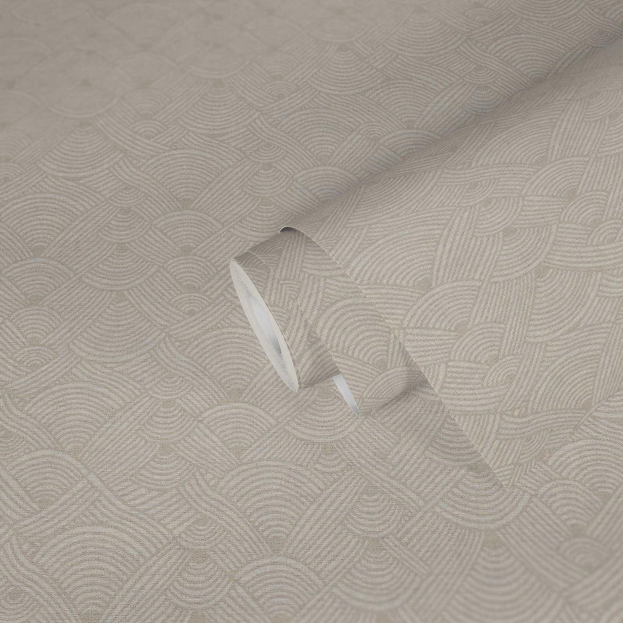 Galerie Geo Swirl Motif Beige Wallpaper