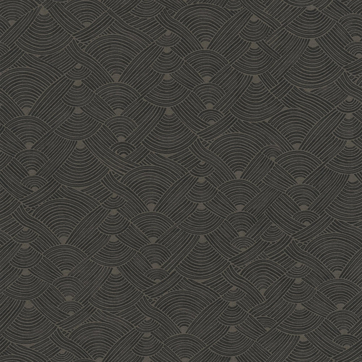 Galerie Geo Swirl Motif Black Wallpaper