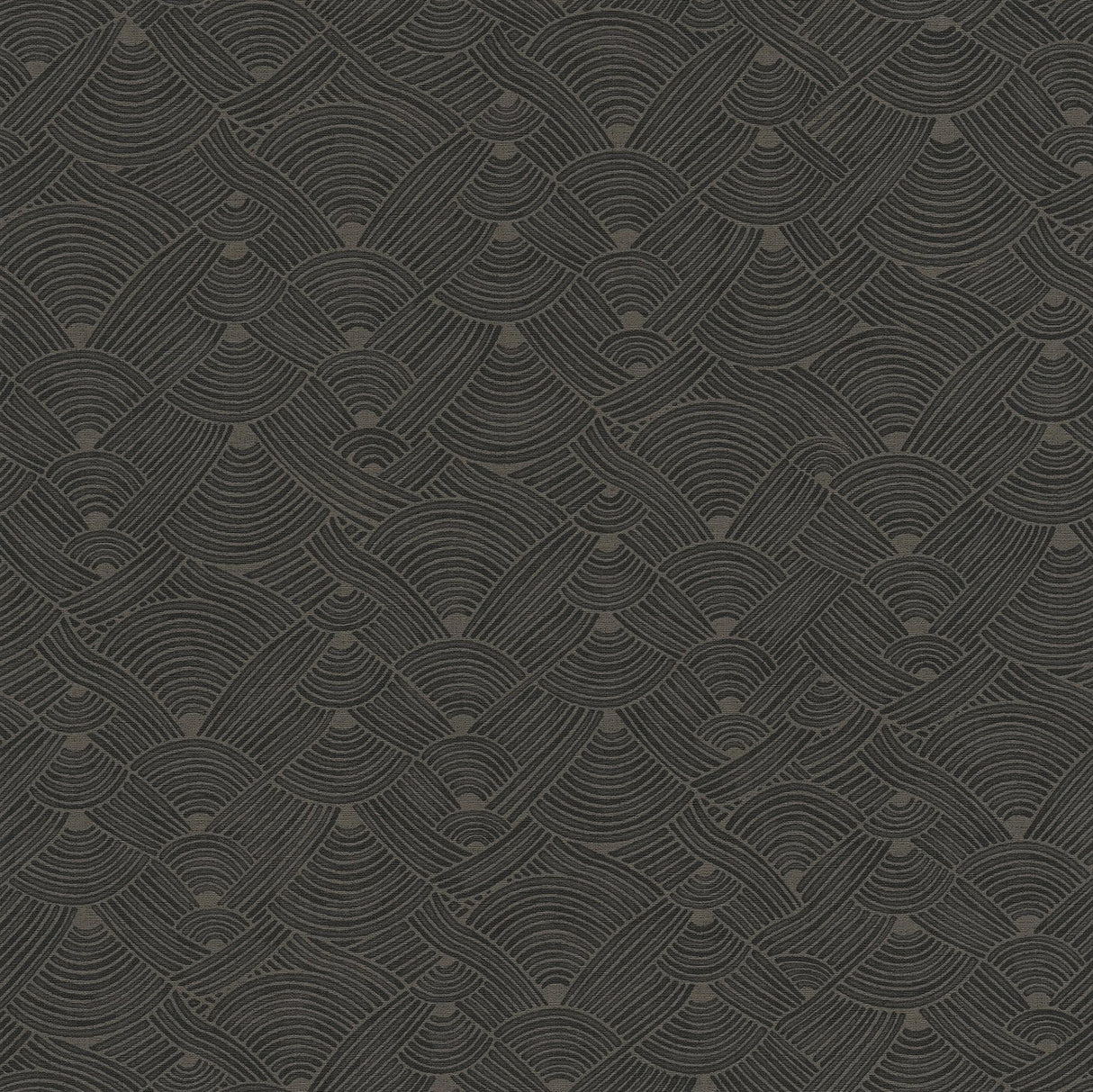 Galerie Geo Swirl Motif Black Wallpaper