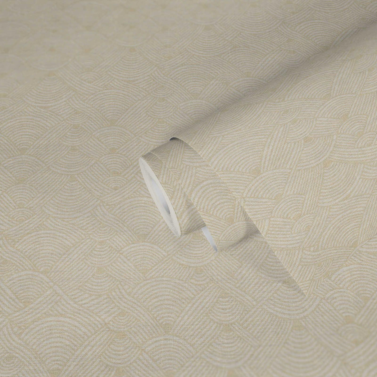 Galerie Geo Swirl Motif Cream Wallpaper