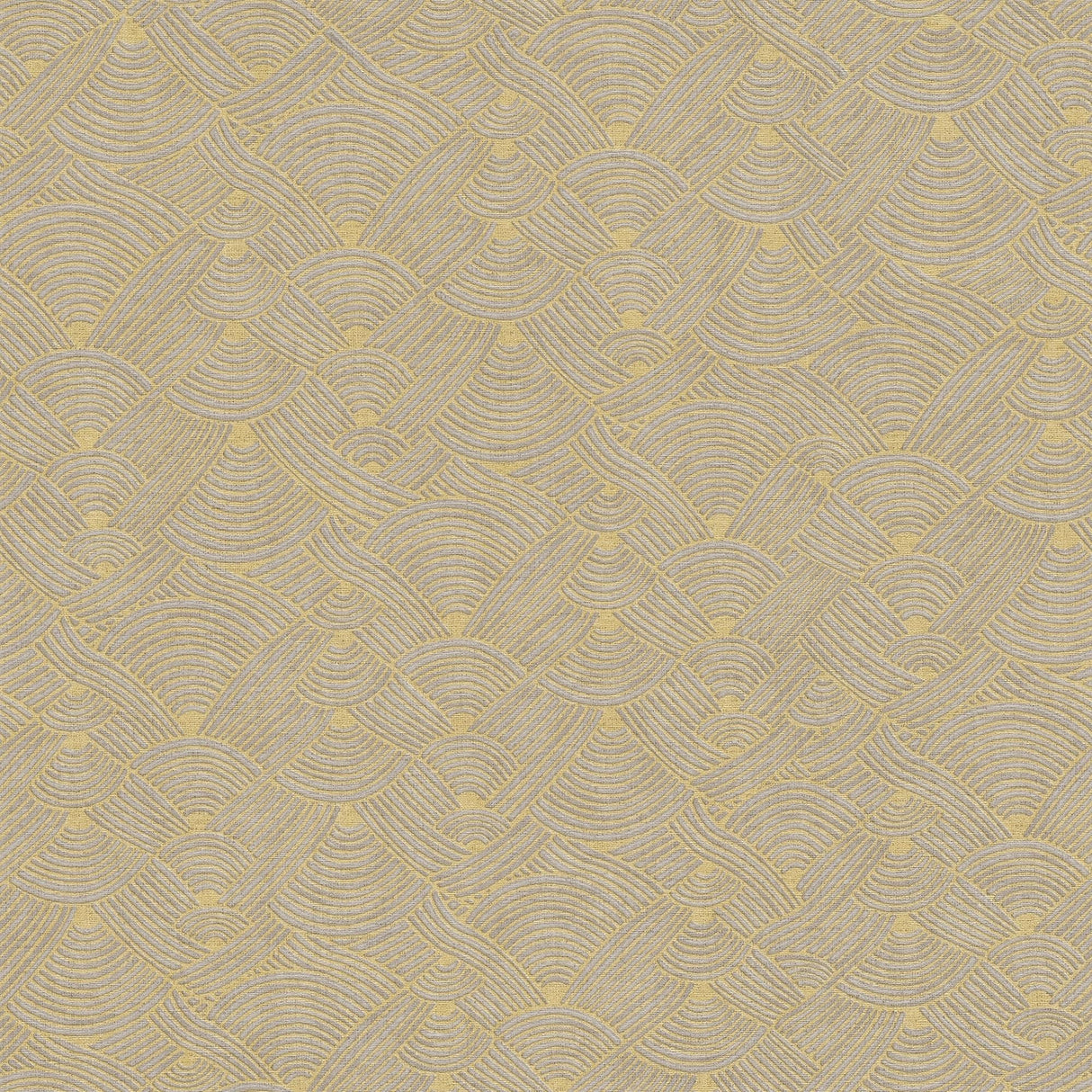 Galerie Geo Swirl Motif Yellow Wallpaper