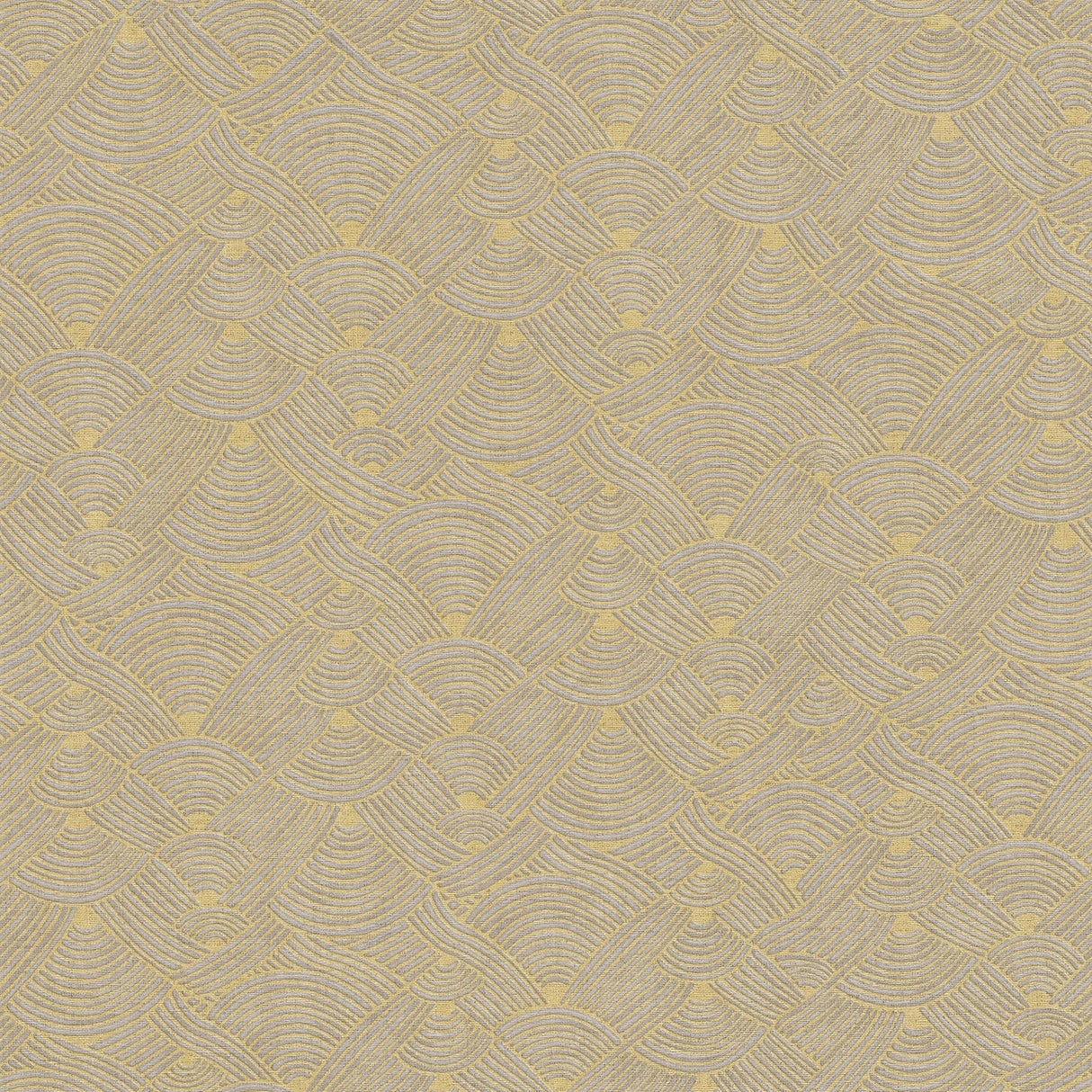 Galerie Geo Swirl Motif Yellow Wallpaper