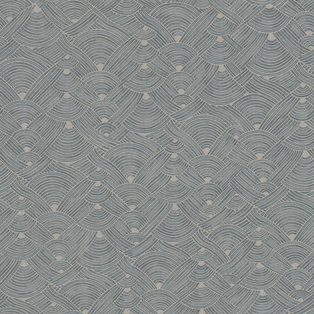 Galerie Geo Swirl Motif Blue Wallpaper