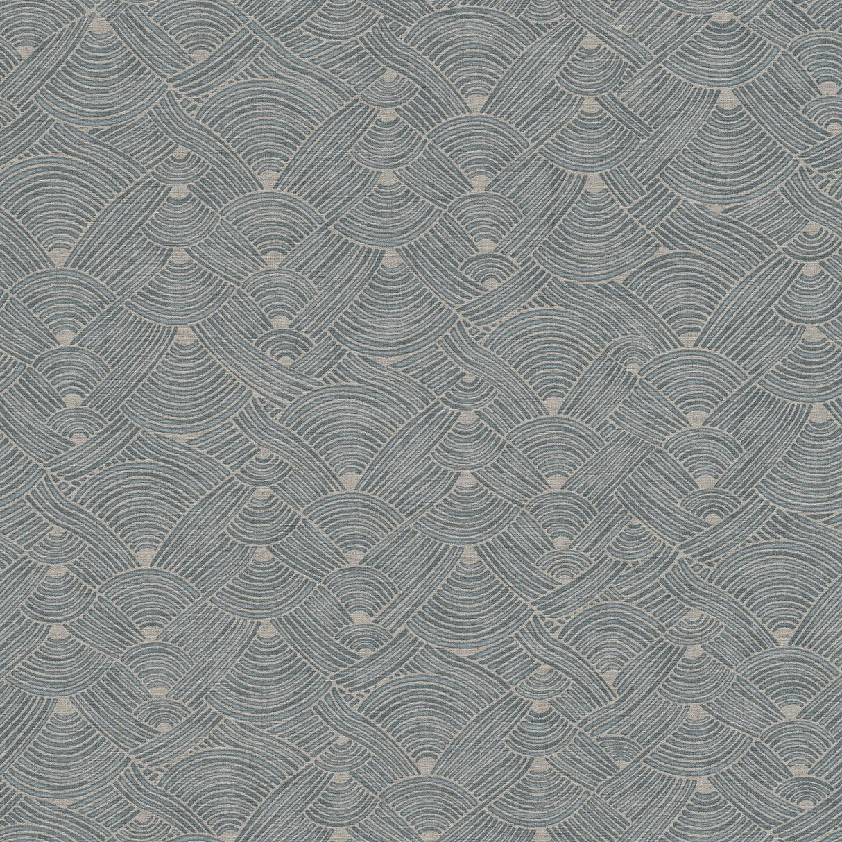 Galerie Geo Swirl Motif Blue Wallpaper