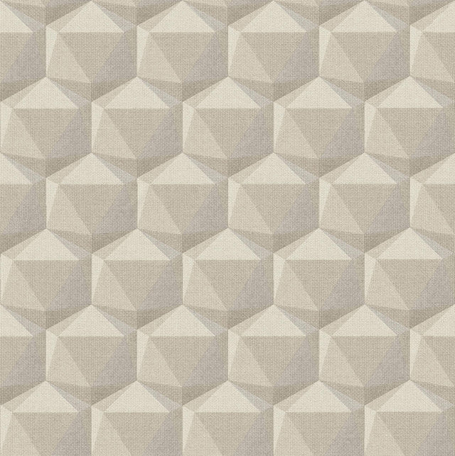 Galerie Geometric Motif Beige Wallpaper