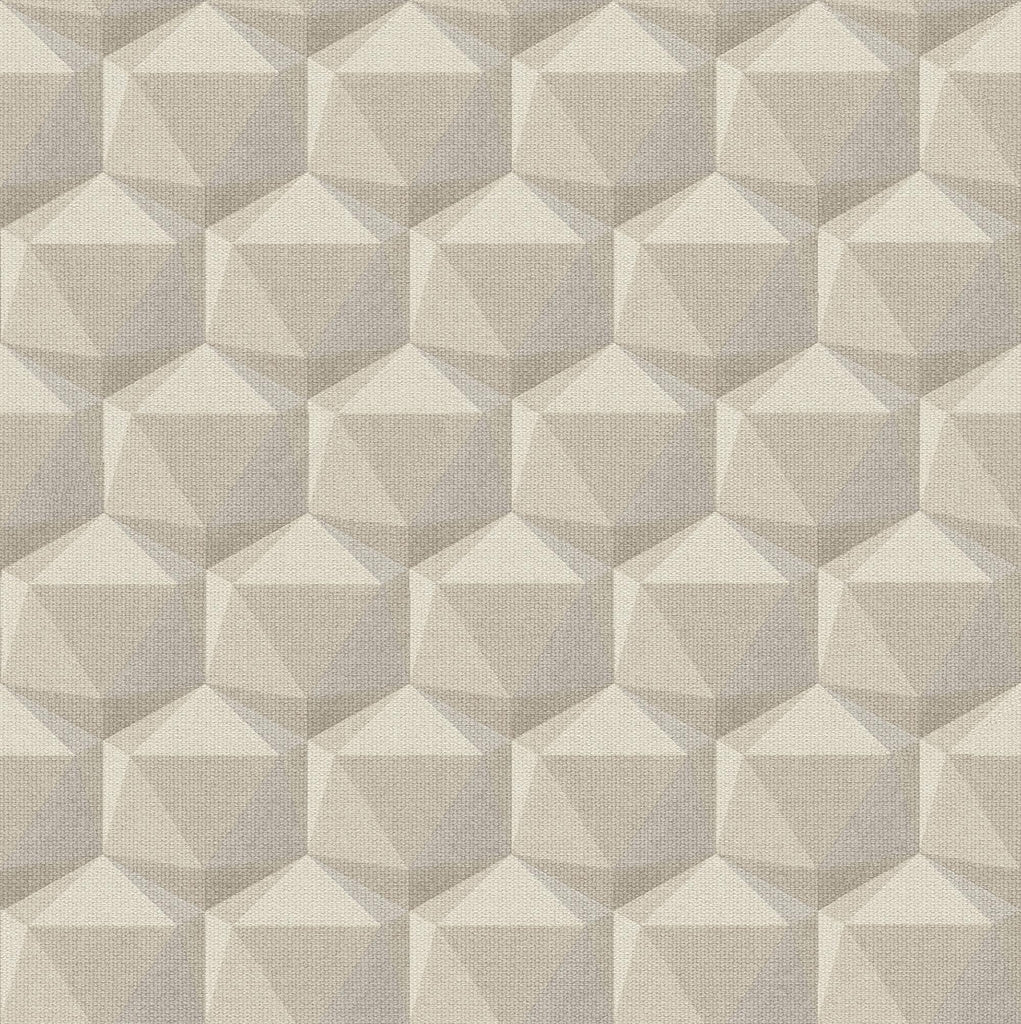 Galerie Geometric Motif Beige Wallpaper