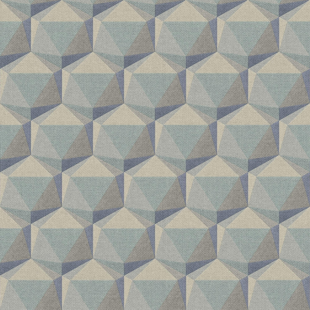 Galerie Geometric Motif Blue Wallpaper