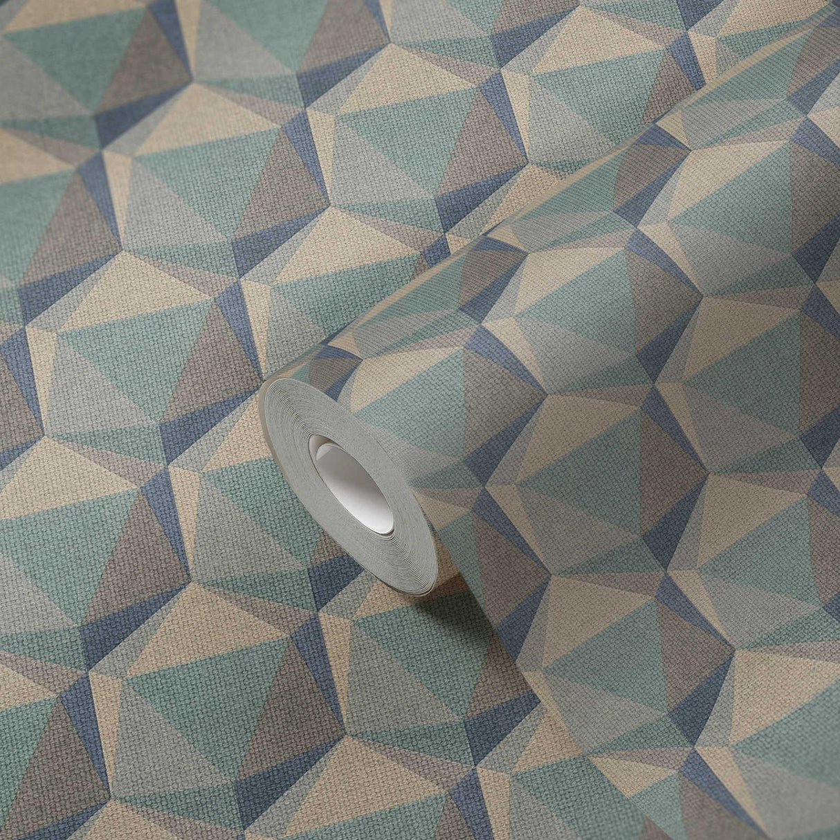Galerie Geometric Motif Blue Wallpaper