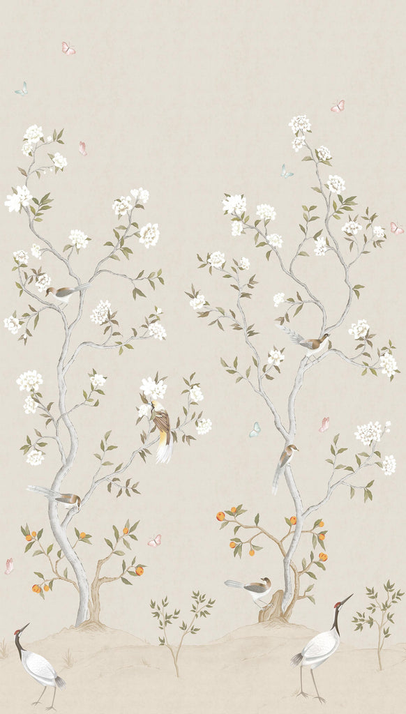 Galerie CHINOISERIE MURAL Beige Wallpaper
