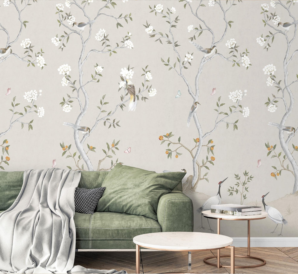 Galerie CHINOISERIE MURAL Beige Wallpaper