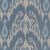 Brunschwig & Fils Bukara Warp Print Blue Drapery Fabric
