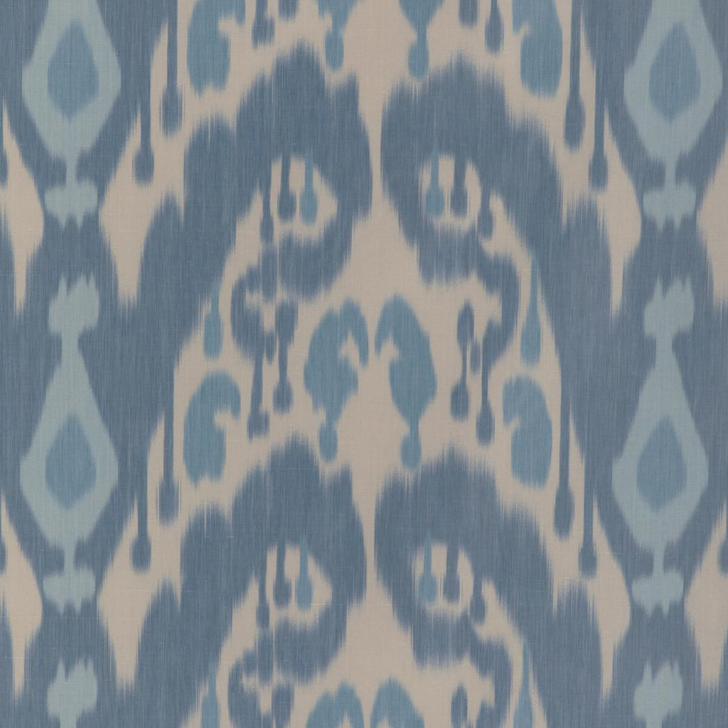 Brunschwig & Fils BUKARA WARP PRINT BLUE Fabric