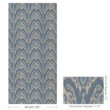 Brunschwig & Fils BUKARA WARP PRINT BLUE Drapery Fabric