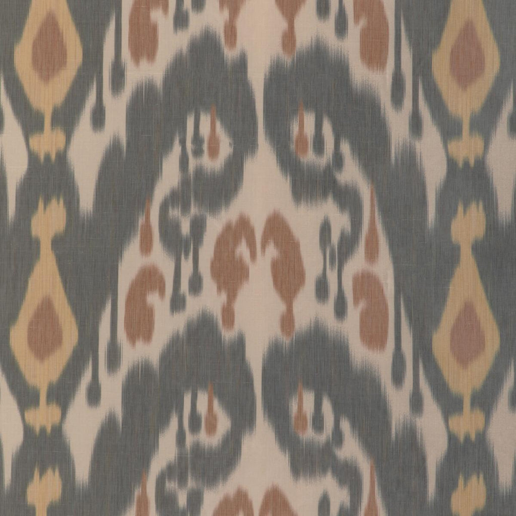 Brunschwig & Fils BUKARA WARP PRINT EBONY Fabric