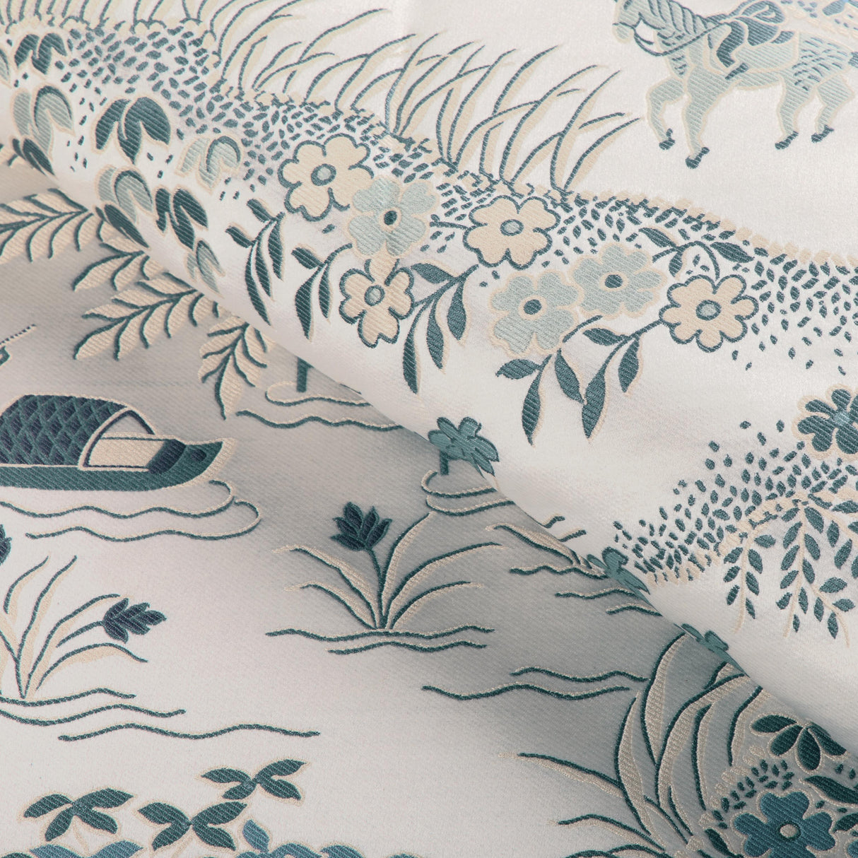 Brunschwig & Fils VIENNE LAMPAS BLUE Fabric