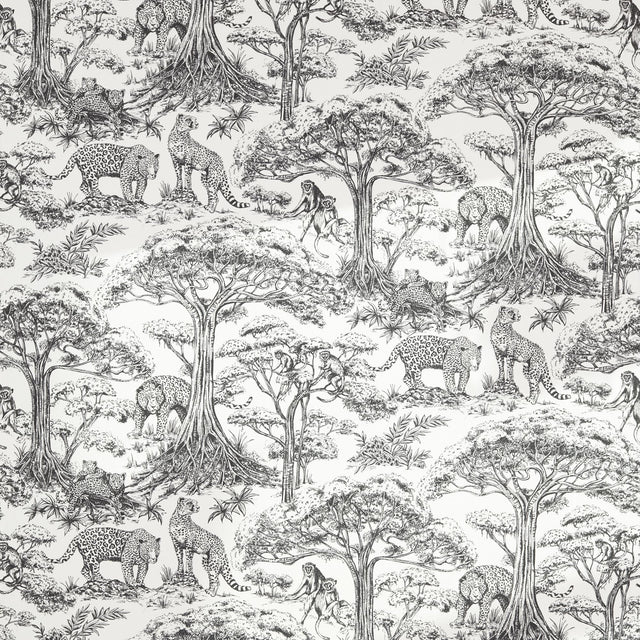 Clarke & Clarke KISUMU NOIR Fabric