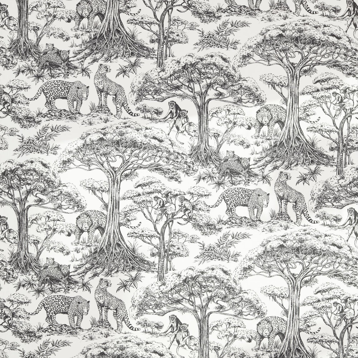Clarke & Clarke KISUMU NOIR Fabric
