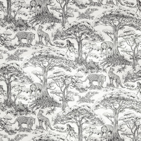 Clarke & Clarke KISUMU NOIR Fabric