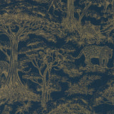 Clarke & Clarke KISUMU MIDNIGHT/LUXE WP Wallpaper