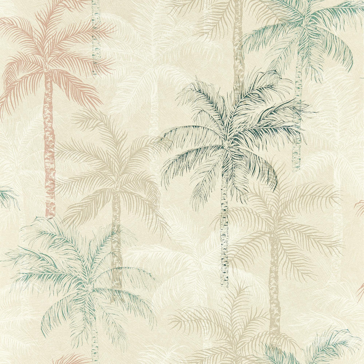 Clarke & Clarke PALMYRA MINERAL/BLUSH WP Wallpaper