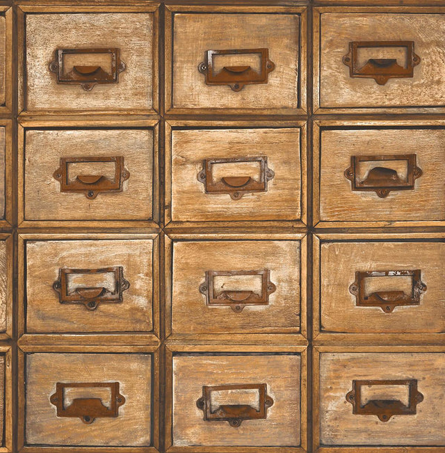 Seabrook Library Card Catalog Tawny Wallpaper