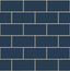 Seabrook Retro Subway Tile Navy Blue Wallpaper