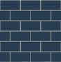 Seabrook Retro Subway Tile Navy Blue Wallpaper
