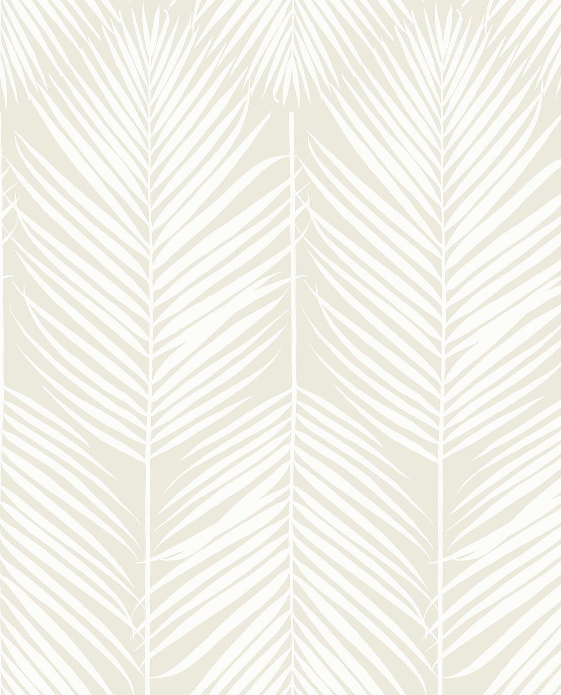 Seabrook Palm Silhouette Sea Salt Wallpaper