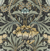 Seabrook Acanthus Floral Charocal & Goldenrod Wallpaper