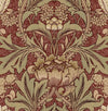 Seabrook Acanthus Floral Red Clay & Lichen Wallpaper