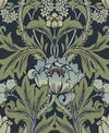 Seabrook Primrose Floral Midnight Blue & Sage Wallpaper
