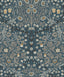 Seabrook Victorian Garden Aegean Blue & Warm Stone Wallpaper
