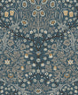 Seabrook Victorian Garden Aegean Blue & Warm Stone Wallpaper