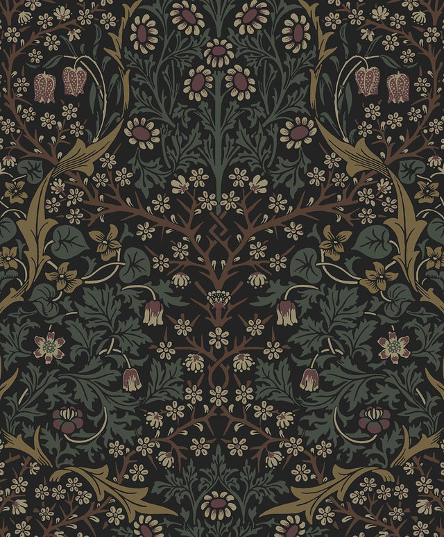 Seabrook Victorian Garden Blacksmith & Cliffside Wallpaper