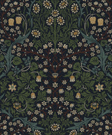 Seabrook Victorian Garden Midnight Blue & Evergreen Wallpaper