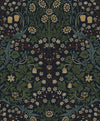 Seabrook Victorian Garden Midnight Blue & Evergreen Wallpaper
