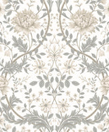 Seabrook Honeysuckle Trail Ivory & Grey Wallpaper