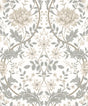Seabrook Honeysuckle Trail Ivory & Grey Wallpaper