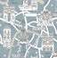 Seabrook Paris Scene Smokey Blue Wallpaper