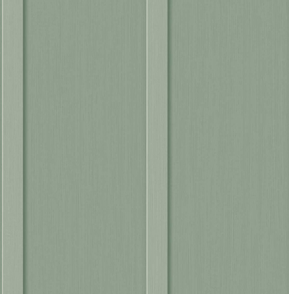Seabrook Faux Board & Batten Sage Green Wallpaper
