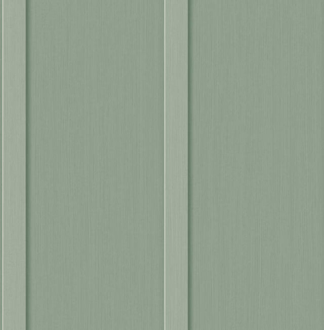 Seabrook Faux Board & Batten Sage Green Wallpaper