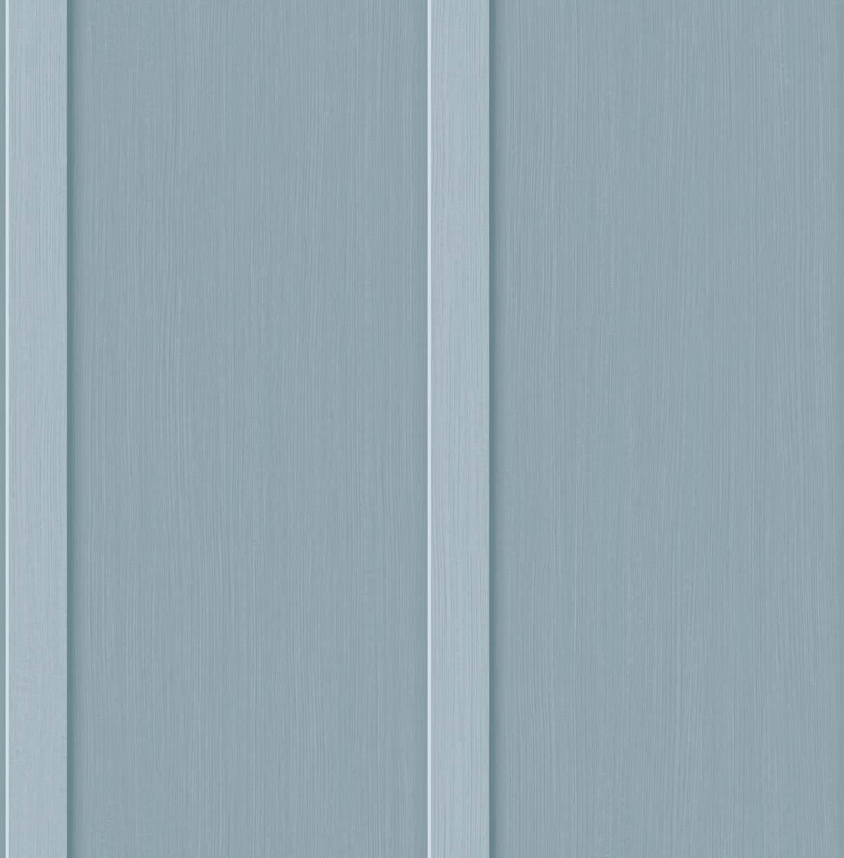 Seabrook Faux Board & Batten Blue Stream Wallpaper