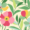 Seabrook Garden Block Floral Pink & Kelly Green Wallpaper