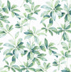 Seabrook Leaf Trail Seaglass Wallpaper